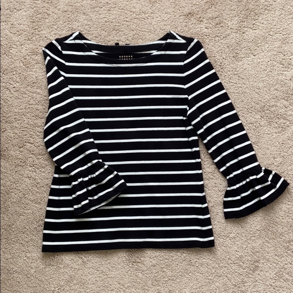 Kate Spade Black Stripe Tee